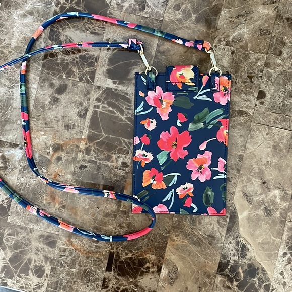 Floral phone case, micro bag, Nanette Lepore, navy, flowers - Picture 4 of 7